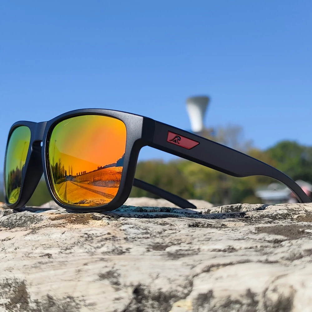 (image for) Classic Square Frame Polarized Sunglasses UV400 Protection Sport Sun Eyewear for Outdoor Cycling Driving Fishing