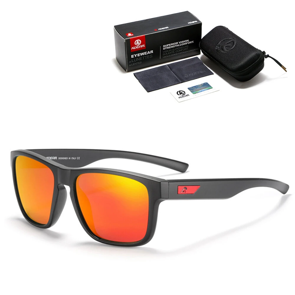 (image for) Classic Square Frame Polarized Sunglasses UV400 Protection Sport Sun Eyewear for Outdoor Cycling Driving Fishing